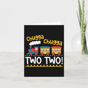 Tarjeta Niños 2º Nacimiento Tren Chugga Chugga Dos