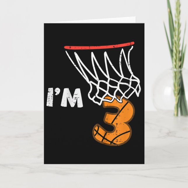 Tarjeta Niños 3er cumpleaños Esbozo Im 3 Cumpleaños De Tre (Anverso)