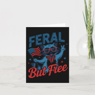 Tarjeta Niños 4 De Julio Feral Y Raccoon Gratis