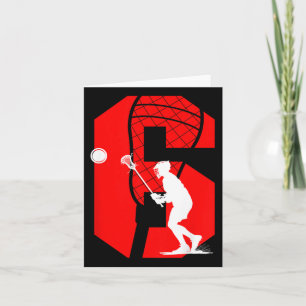 Tarjeta Niños 6 cumpleaños Lacrosse 6 años Lacrosse Pla