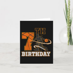 Tarjeta Niños 7º cumpleaños Baloncesto Niños Hombres Depor