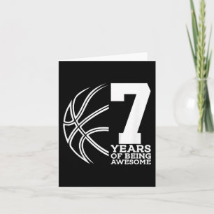 Tarjeta Niños 7 AÑOS DE SER INCREÍBLE BALONCESTO 7º CUMPLE