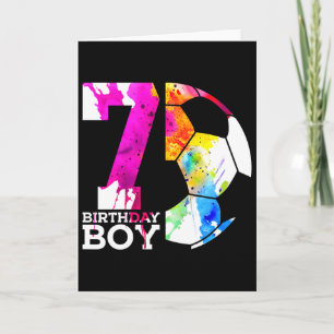 Tarjeta Niños 7 Cumpleaños Niño Fútbol 7 Cumpleaños