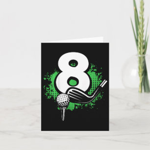 Tarjeta Niños 8º Jugador de Golf Birthday Boy Golf de 8 añ