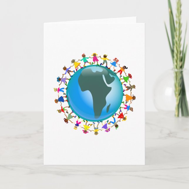Tarjeta Niños africanos (Anverso)