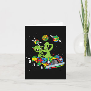 Tarjeta Niños Alien espacio Autismo Sensibilización Niños