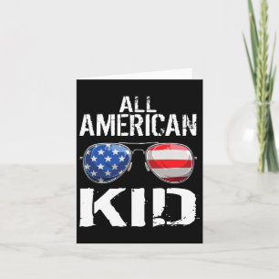 Tarjeta Niños Americanos 4 De Julio Niños Patrióticos Adol