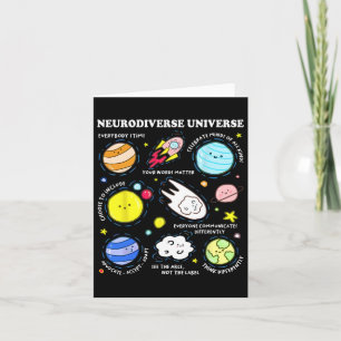 Tarjeta Niños Autismo Conciencia Neurodiverso Universo Neu