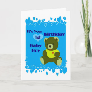 Tarjeta Niños bebés Primer cumpleaños