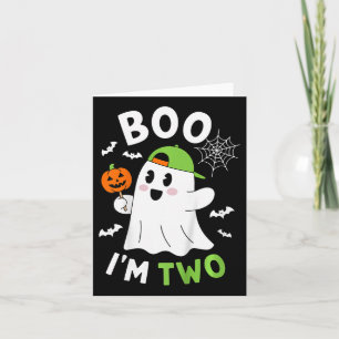 Tarjeta Niños Boo Soy la segunda halloween juvenil de dos