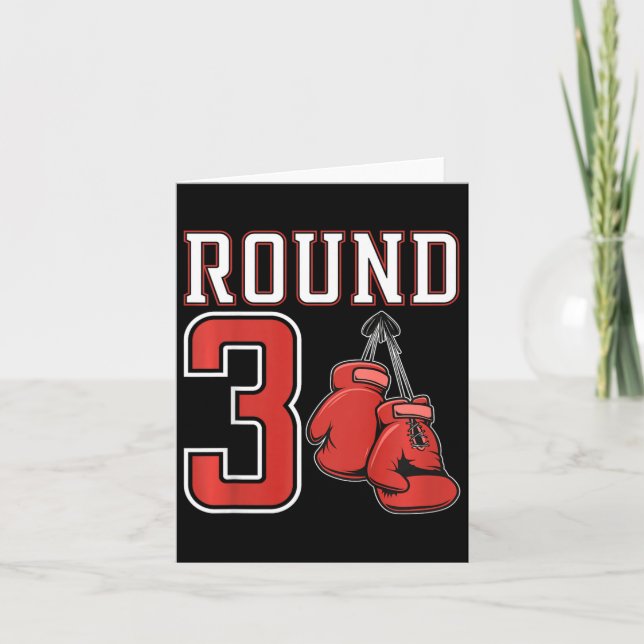 Tarjeta Niños Boxeador de 3 años Boxeador de 3 años (Anverso)