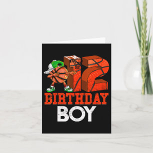 Tarjeta Niños Bysketbyll de 12 años Dabbing 12º cumpleaños