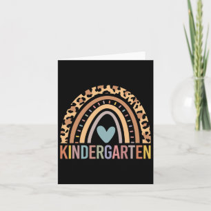 Tarjeta Niños Chicas arcoiris Equipo de maestros Kindergar