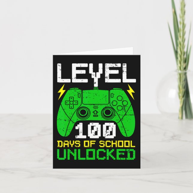 Tarjeta Niños Chicas De Día De Escuela 100 Días De Escuela (Anverso)
