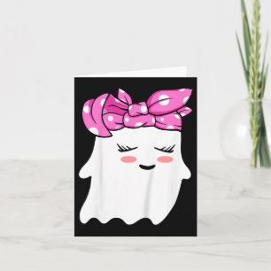 Tarjeta Niños chicas Feliz Fantasma De Halloween Con Banda