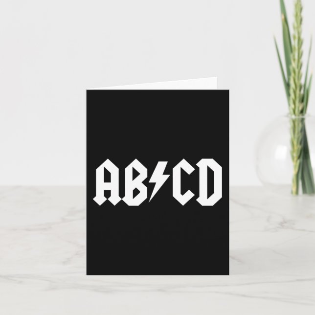 Tarjeta Niños Chicas maestros de rock de ABCD de vuelta a  (Anverso)