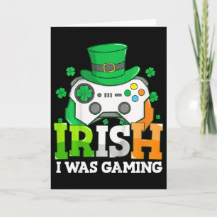 Tarjeta Niños Chicos Día de San Patricio Videojuego Irland