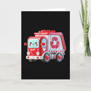 Tarjeta Niños Chicos Kawaii San Valentín Rojo Reciclaje Ba