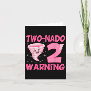 Tarjeta Niños con dos nados de advertencia 2 cumpleaños Ro