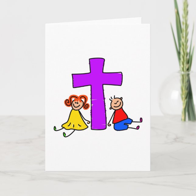 Tarjeta Niños cristianos (Anverso)