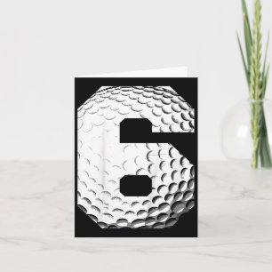 Tarjeta Niños Cumpleaños 6 Niño Golfista Golf 6 Años