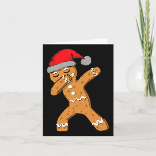 Tarjeta Niños Dabbing Dab Gingerbread Hombre Xmas Chicas N