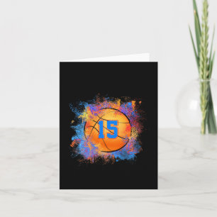 Tarjeta Niños de 15 años 15 años niños de baloncesto Bo