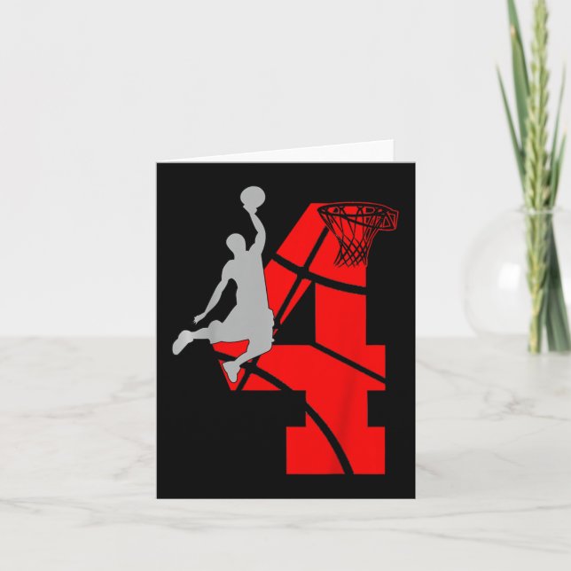 Tarjeta Niños de 4 años de edad Cuarta fiesta de cumpleaño (Anverso)