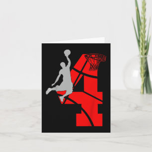 Tarjeta Niños de 4 años de edad Cuarta fiesta de cumpleaño