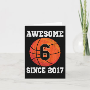Tarjeta Niños de 6 años de edad Rótulo de básquetbol