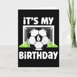 Tarjeta Niños de 6 años fútbol cumpleaños de 6 años jugado