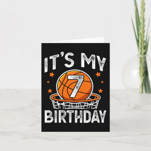 Tarjeta Niños de 7 años de edad Baloncesto Deporte 7º cump