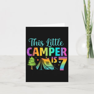 Tarjeta Niños de Camper Cumpleaños 7 Años Camping Séptimo