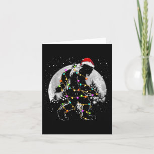 Tarjeta Niños de pie en bicicleta de Santa Snowman Niños h