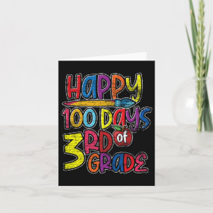 Tarjeta Niños De Tercer Grado Cuestos Dan 100 Días De Ese