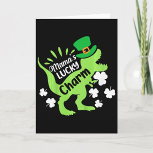 Tarjeta Niños Día de San Patricio Mamá Amuleto de la Suert