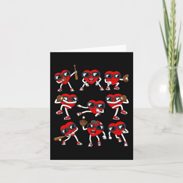 Tarjeta Niños día de San Valentín de Béisbol (Anverso)