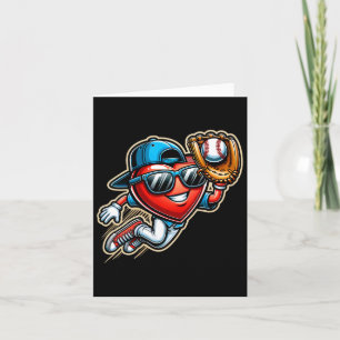 Tarjeta Niños día de San Valentín de béisbol divertidos 2