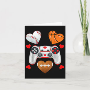 Tarjeta Niños día de San Valentín Hombres Baloncesto del c
