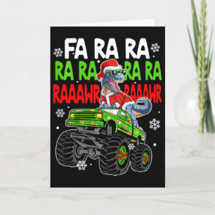 Tarjeta Niños Dino Fa Ra Ra Rawr Dinosaurio Camión Monstru
