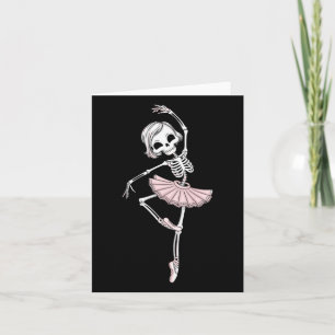 Tarjeta Niños divertidos esqueletos bailando ballet Amante