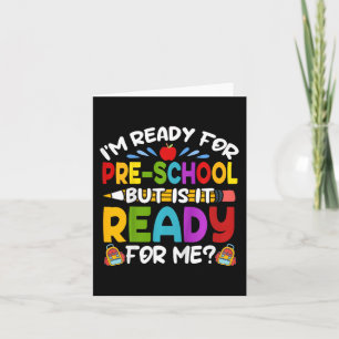 Tarjeta Niños divertidos estoy listo para el primer día de