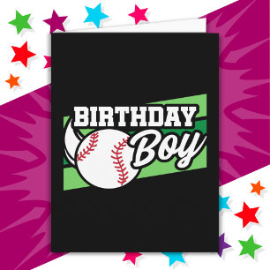 Tarjeta Niños divertidos Fiesta de béisbol corran en casa