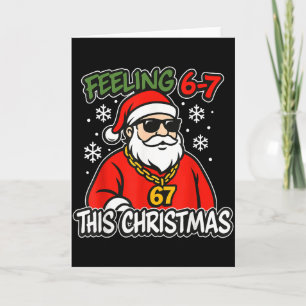 Tarjeta Niños Divertidos Navidad 6-7 67 Seis Siete Meme Ch