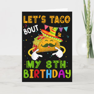 Tarjeta Niños Divertidos Vamos a Taco Bout Mi Cumpleaños N