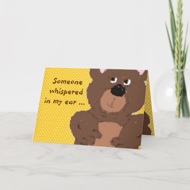 Tarjeta Niños El Oso De Teddy Se Mejoran (Anverso)