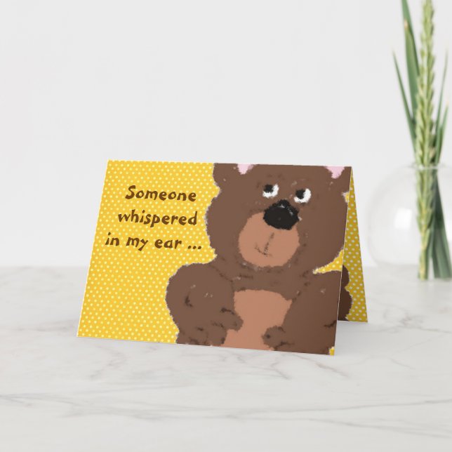 Tarjeta Niños El Oso De Teddy Se Mejoran (Anverso)