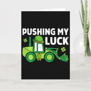 Tarjeta Niños empujando mi suerte Camión de construcción i