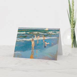 Tarjeta Niños en el Mar   Joaquín Sorolla