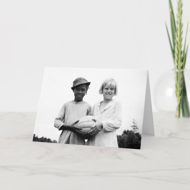 Tarjeta Niños en la casa de la colina, Mississippi - 1936 (Anverso)